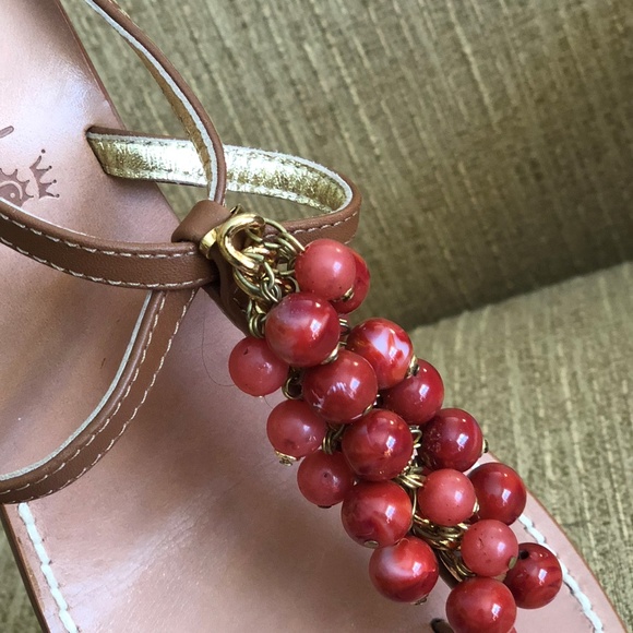 Miss Trish of Capri Beaded Thong Heel 9.5 - Picture 3 of 5